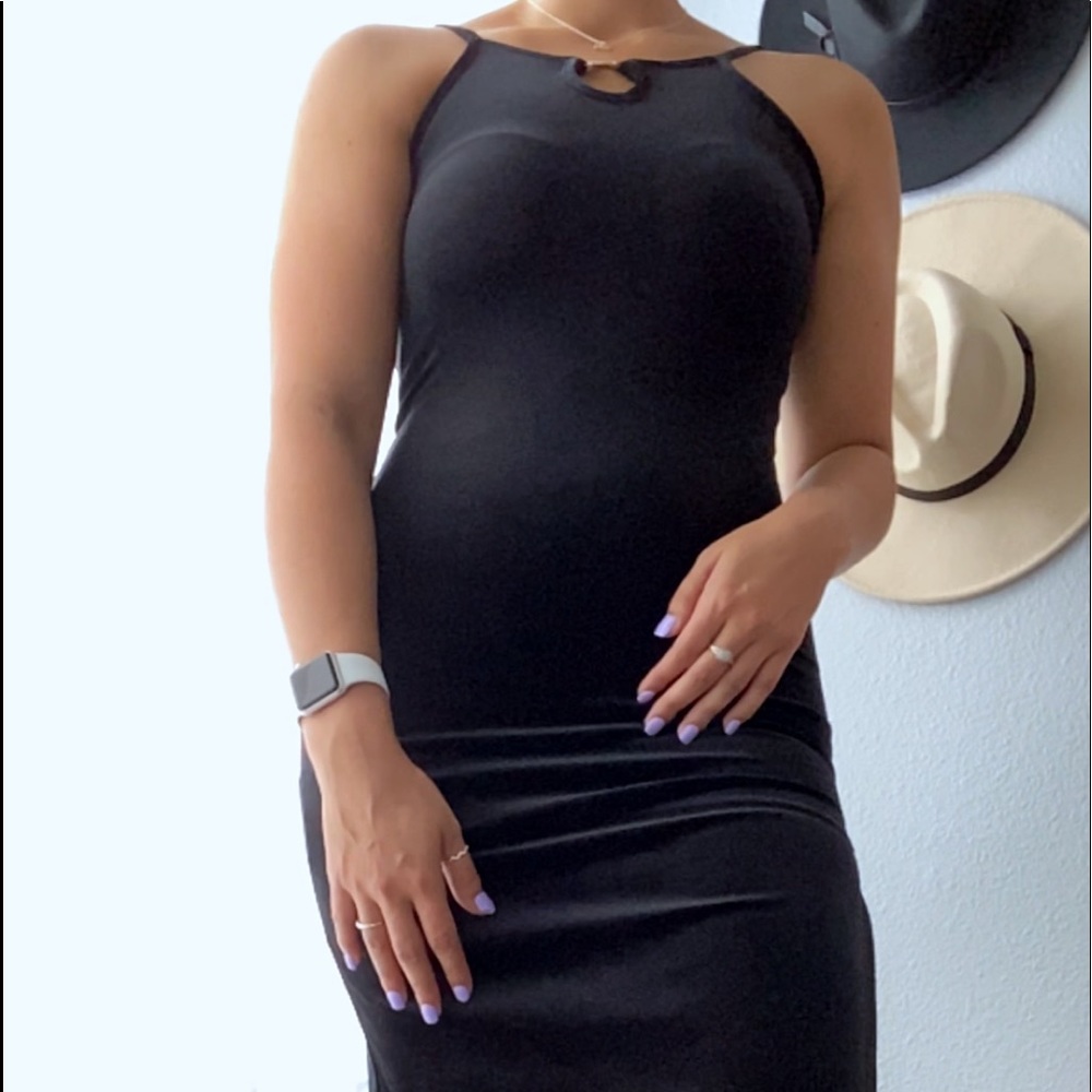 Black Velvet Mini Dress